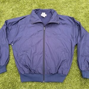 VTG Adidas Men's Navy Windbreaker Jacket